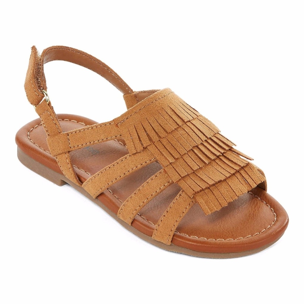Girls Sandals Okie Dokie Frannie Fringe Tod size 9 NEW